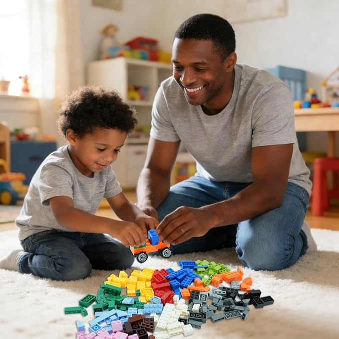 BroTex Wheels and Axles Sets with Steering Wheels& &Windshield&Traffic Light Over 400pcs Classic Bricks Pieces and Car Parts Kits Basic Bulk Building Blocks Vehicles with Tires