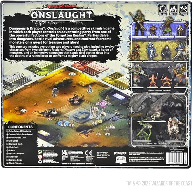 Dungeons & Dragons D&D Onslaught Board Game Core Set Multicolor