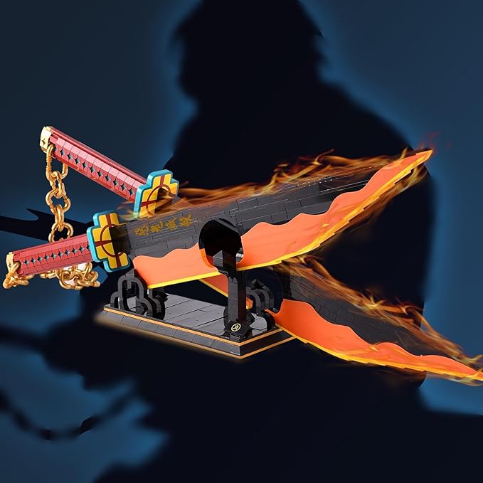 HIGH GODO Demon Anime Sword Building Set 82.6in Katana Anime Cosplay Sword with Stand Holder Samurai Sword Building Set for Adults and Teens 14+ (1479 Pieces)