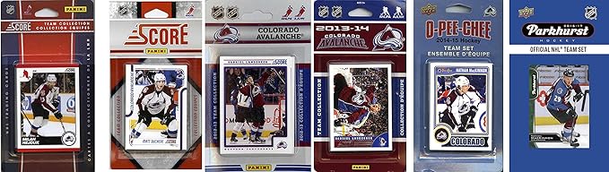 C&I Collectables NHL Colorado Avalanche Men's 6 Different Licensed Trading Card Team Sets White