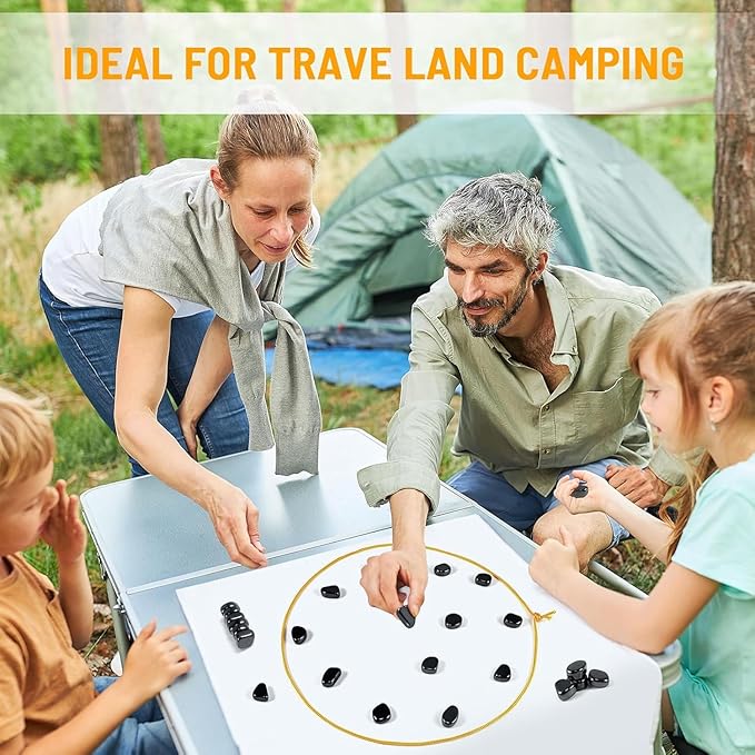 Magnet Game with 32 Stones Magnetic Chess Game with String for Family & Party & Travel & Camping Puzzle Strategy Games