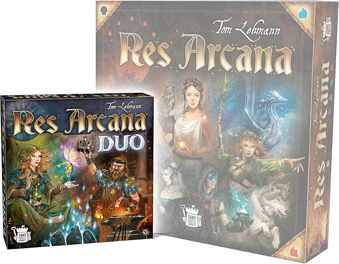 Res Arcana Duo Board Game - Strategic Two-Player Duel! Expandable Game System Fantasy Adventure Game for Kids & Adults Ages 14+ 2 Players 20 Min Playtime Made by Sand Castle Games