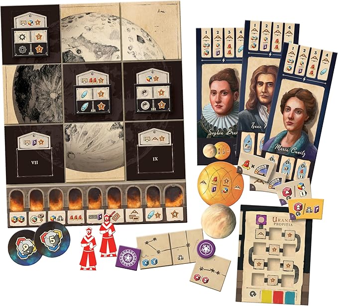 Capstone Games Galileo Galilei – Luna Expansion: Lunar Exploration Strategy Board Game | 1-4 Players 60-90 Min Playtime Ages 14+ | Solo and Cooperative Board Game for Adults & Family Game Night