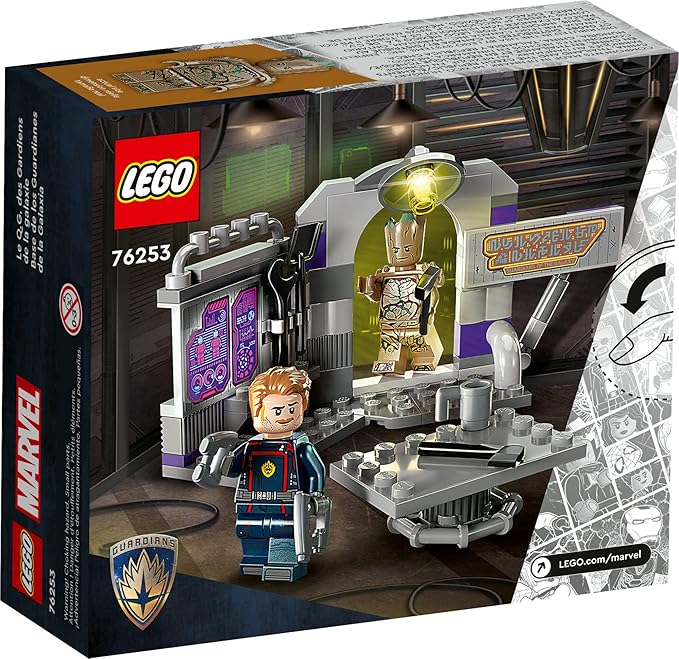 Lego 76253 Marvel Headquarters of The Guardians of The Galaxy Volume 3 Movie Set Construction Toy Gift Idea for Children from 7 Years with Groot and Star-Lord Mini Figures
