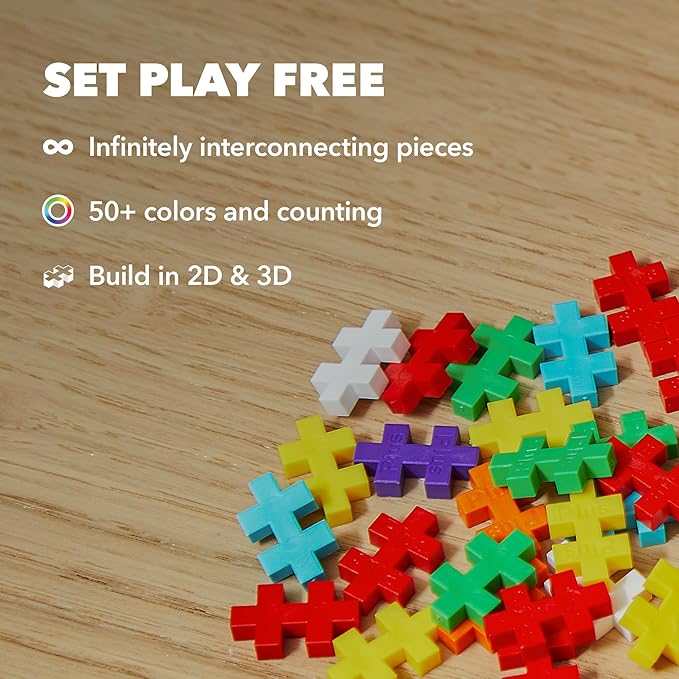 PLUS PLUS Building Block Playset Kit Themed Figures 3D Puzzle Fun Stem Toys for Kids 350 Mini Interlocking Pieces - 5 Tube Bundle Ocean
