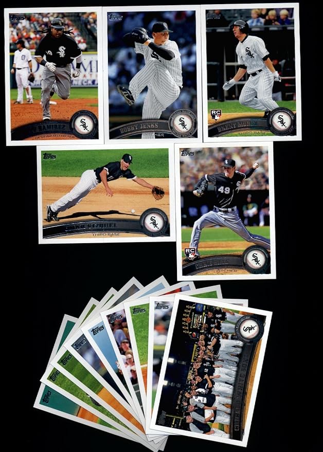 2011 Topps Chicago White Sox Complete Series 1 & 2 Team Set / 24 Cards including Manny Ramirez Jenks Omar Vizquel Morel RC Sale RC Viciedo Beckham Peavy Quentin & more!