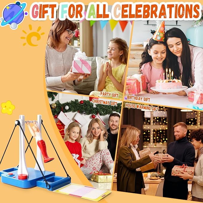 Gymnastics Challenge Game - Fun & Challenging Toy for Girls & Boys Ages 8+ and Adult Ideal Table Game for Active Kids - Develop Skills & Strengthen Bonds with Family and Friends