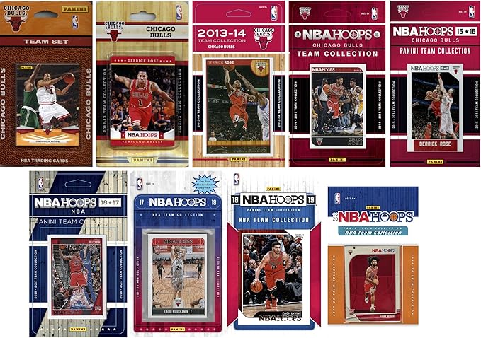 NBA Chicago Bulls 9 Different Licensed Trading Card Team Sets