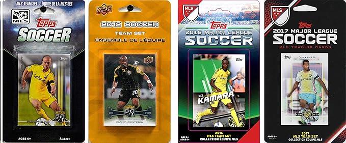 C&I Collectables MLS Columbus Crew Men's 4 Different Licensed Trading Card Team Sets White
