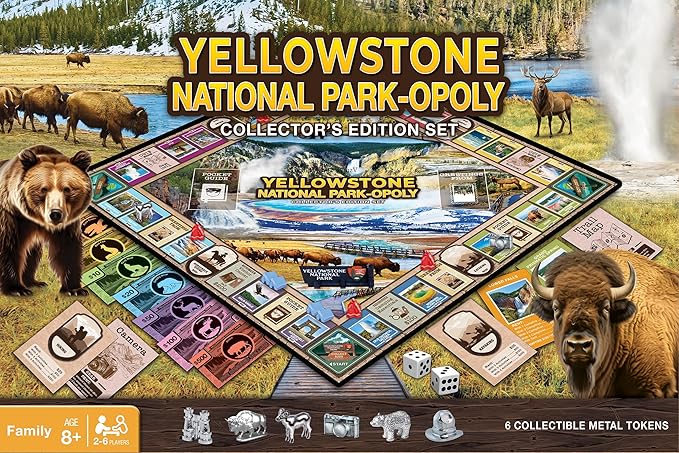 MasterPieces Opoly Board Games - Yellowstone Opoly - Officially Licensed Board Games for Adults Kids & Family