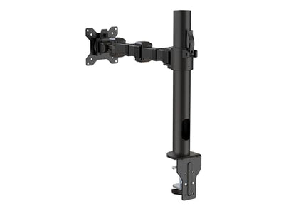 Amazon Basics Single Computer Monitor Stand with Tilt and Rotation, Height Adjustable VESA Desk Arm Mount, Steel, 30 inches, Black