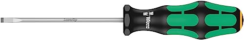 Wera - 5105650001 Kraftform Plus 334/6 Screwdriver Set with Rack and Lasertip, 6-Pieces, Multicolor, Slotted: 6.5x150mm, 3x80mm, 4x100mm, 5.5x125. Phillips: PH1x80, PH2x100