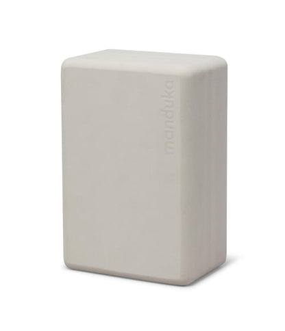 Manduka Foam Yoga Block - Recycled EVA Foam Block with Ergonomic Support, Yoga Equipment, Home Gym Accessory, & Pilates Tool, Lightweight for Travel, High Density, Comfortable Edges