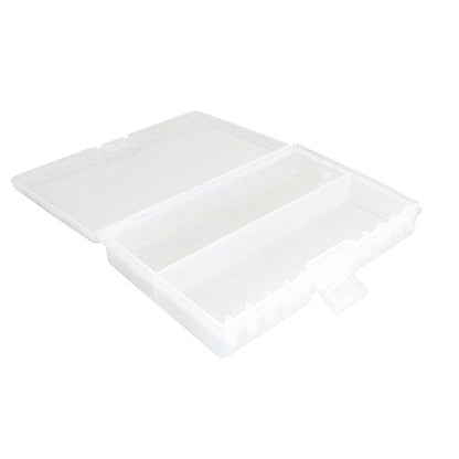 Foto&Tech AA AAA Battery Storage Box, Rechargeable Battery Storage Case Battery Holder Organizer Box Holds 46AA or 64AAA with Hinged Lid Charge Reminder Marking Non-Slip Bottom Sturdy Plastic Clear