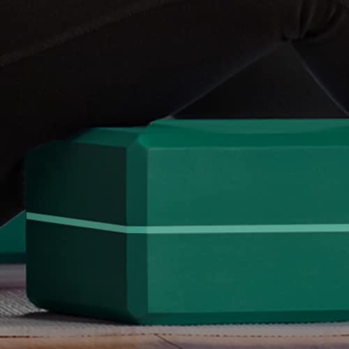 Hugger Mugger 4 in. Foam Yoga Block - Strong and Stable, Beveled Edges for Comfort, Most Favored Block Size, Helps with Alignment and Support in Many Poses