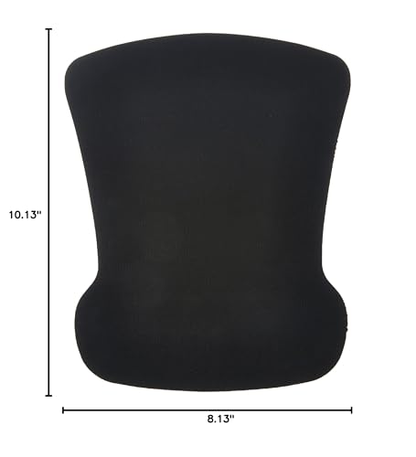 Amazon Basics Irregular Ergonomic Gel Computer Mouse Pad with Wrist Rest for Pain Relief, 10.1L x 8.1W inches, Black