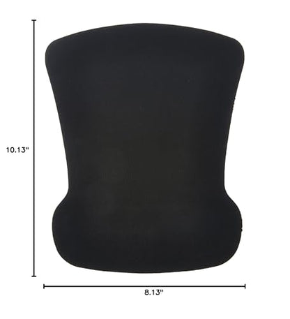 Amazon Basics Irregular Ergonomic Gel Computer Mouse Pad with Wrist Rest for Pain Relief, 10.1L x 8.1W inches, Black