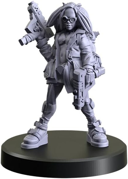 Monster Fight Club Cyberpunk Red Combat Zone Miniatures: Piranhas Starter Gang