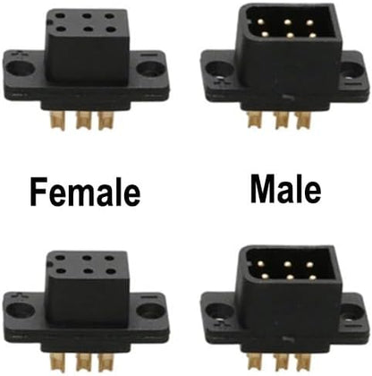 5Pairs Fixed Wing Aircraft Model JY6P JY12P 6 Pin/12 Pin Quick Release Male Female Plug Brushless Motor Servo RC UAV Connector(5pairs JY6P)