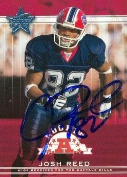 Sports Memorabilia Josh Reed Autographed Football Card (Buffalo Bills) 2002 Leaf Rookies &amp Stars No.185
