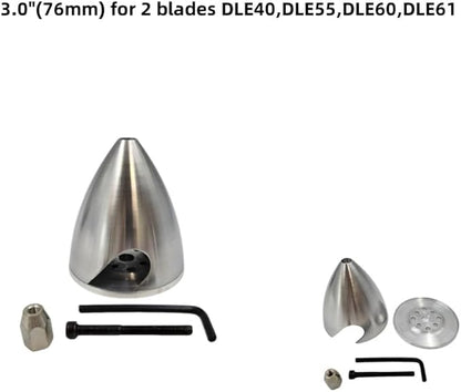 Metal Propeller Spinner Dia 70mm-127mm CNC Plane Spinner for DLE Gasoline Engine DLE20 DLE30 DLE55 DLE111 DLE222 RC Airplane (3.0(76MM))