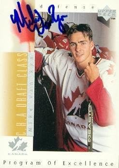 Sports Memorabilia Autograph Warehouse 67468 Mike Van Ryn Autographed Hockey Card Team Canada 1997 Upper Deck No. 378