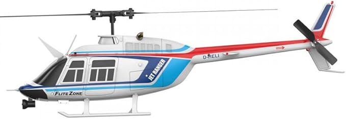 Helidirect FliteZone Jet Ranger Bell 206 100-size 3D Electric Coreless RC Helicopter 6CH RTF with 6-Axis Gyro for Stable Flight &amp 2.4GHz Radio TX - Micro Scale RC for Adult/Beginner/Advanced