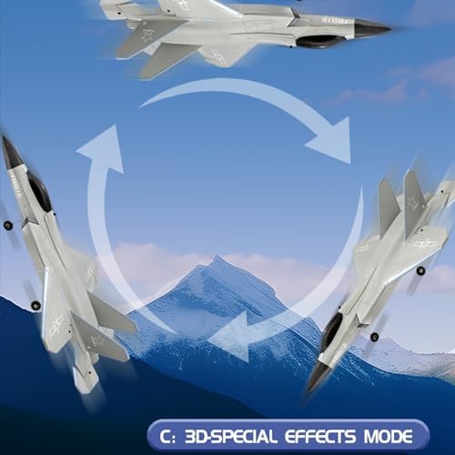 FX9631 RC Plane 2.4GHz 4CH Brushless Remote Control Airplane 3D 6G Mode Built in Six Axis Gyroscope Aerobatics Culvert Plane Simulated Stealth Fighter Toy Gift for Teens Adults