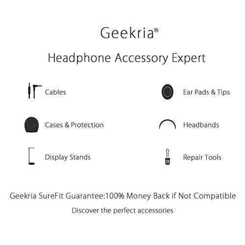Geekria Replacement Ear Pads for Sennheiser HD8 DJ, HD6 Mix, HD7 DJ Headphones Ear Cushions, Repair Parts (Black)