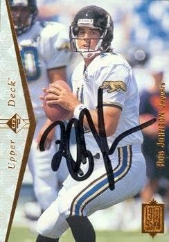 Sports Memorabilia Rob Johnson Autographed Football Card (Jacksonville Jaguars) 1995 Upper Deck SP Rookie No.148