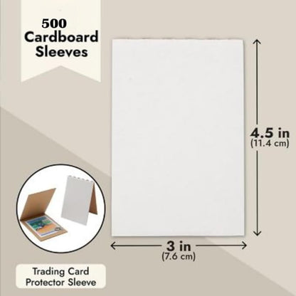500 Cardboard Sleeves Folded Flat Vending 3 x 4.5 Sports Card Trading Card Folders Mail Shipping Stiffeners Insert