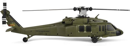 WL K170 Blackk Hawk UH-60L 170 RC Military Helicopters for Adults 2.4G 4CH Flybarless RC Helicopter with Adjustable Left and Right Hand Throttle (RTF Version)
