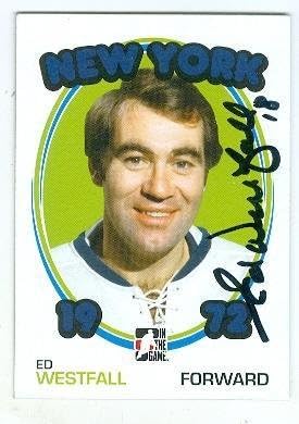 Sports Memorabilia Autograph Warehouse 224104 Ed Westfall Autographed Hockey Card - New York Islanders 2009 ITG - No. 28