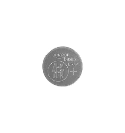 Amazon Basics 12-Pack LR44 Alkaline Button Cell Battery, 1.5 Volt, Long Lasting Power, Mercury-Free