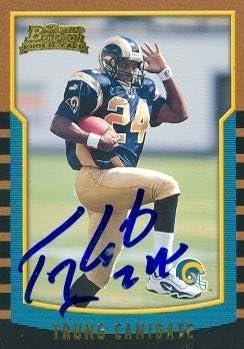 Sports Memorabilia Trung Canidate Autographed Football Card (St. Louis Rams) 2000 Bowman No.167 Rookie