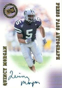Autograph Warehouse 99835 Quincy Morgan Autographed Football Card Kansas State 2001 Press Pass Rookie