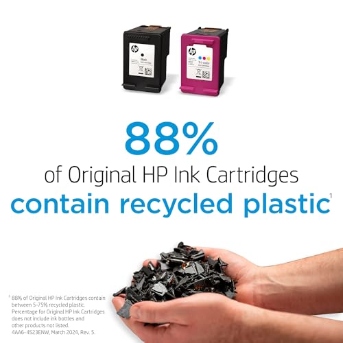 HP 62 Black/Tri-color Ink Cartridges for HP Printers (2-pack) | Works with Printer Series: ENVY 5540, 5640, 5660, 7640, OfficeJet 5740, 8040, OfficeJet Mobile 200, 250 | N9H64FN