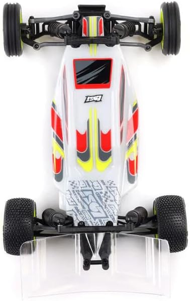 Helidirect Losi RC Car Micro-B 2WD Brushed Mini RC Buggy 1/24 Scale RTR Assemble Kit - Remote Control Car RC Cars Micro Racing RC Buggy 1/24 Scale (White - LOS00007T1)