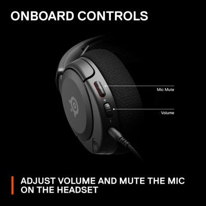 SteelSeries Arctis Nova 1 Multi-System Gaming Headset — Hi-Fi Drivers — 360° Spatial Audio — Comfort Design — Durable — Ultra Lightweight — Noise-Cancelling Mic — PC, PS5/PS4, Switch, Xbox - Black