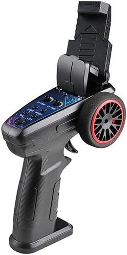 Helixsun WL 1/64 Scale RC FPV Truck APP Auto-Pairing Full-Proportional with WiFi Camera Multi-Zone Lighting System Giving Immersive Driving (Remote Controller Included/RTR/Red)