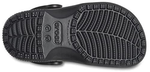 Crocs Kids Classic Clog (Little Kid/Big Kid) - Clogs for Kids - Synthetic Lining - Circulation Nubs Black 4 Big Kid M