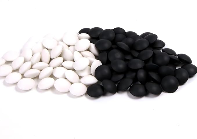Double Convex Ceramic 11mm Go Game Stone Set 361pcs with Stone Bag and Go Board 2 Players Board Game