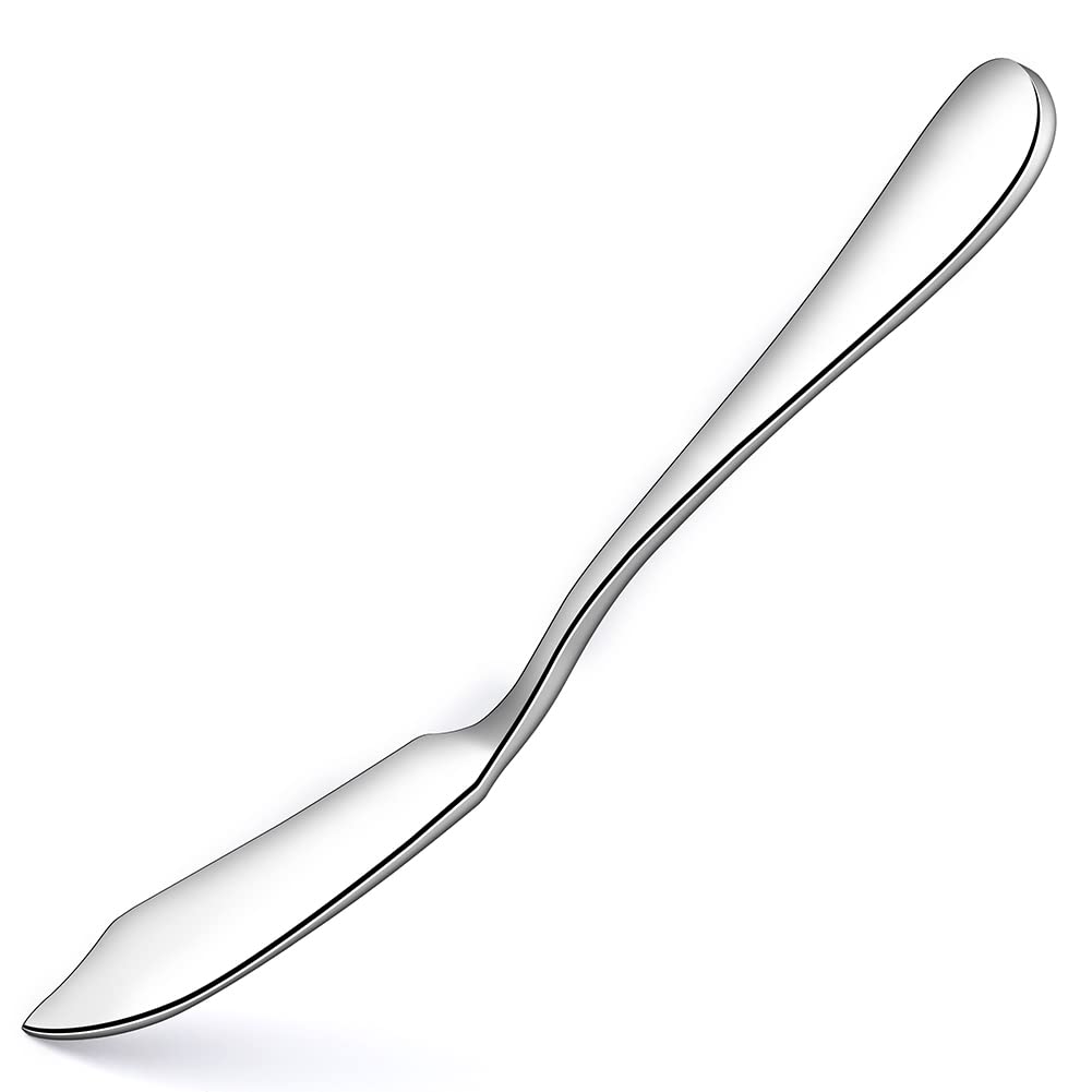 AOOSY Butter Knife, Cheese Knife, Dover Sole Breakfast Kippers, Cute Mini 5.91 inches Stainless Steel Kitchen Knives for Butter Sandwiches Cheese Breakfast,Packs Of 6