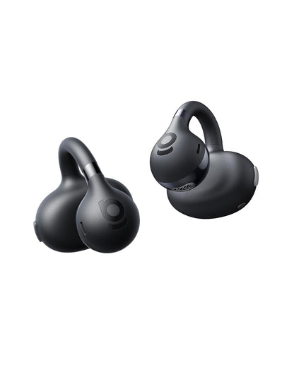 Baseus Bass BC1 Open Ear Earbuds Clip-On Headphones, Open-Ring Comfort with Tri-Curve Snug Clip, Powerful Sound with SuperBass, 4-Mic Clear Calls, IP55 Waterproof, 38H Playtime, Lightweight