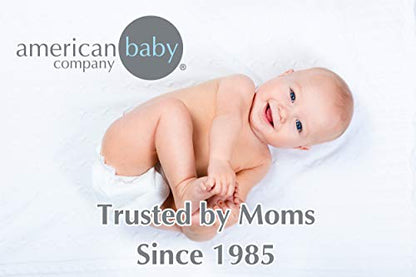 American Baby Company 100% Natural Cotton Fitted Pack and Play Sheet 39" x 27" - Soft & Breathable Pack N Play Sheet for Playpen, Playard & Mini Crib Mattress, Navy Whale, for Boys & Girls