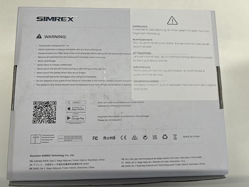 SIMREX Drone With Camera 1080P for Kids And Adults, RC Quadcopter with Altitude Hold, Mini Drone With One Key Start, Waypoint Fly, Headless Mode, 3D Flip, 3 Speeds, Remote Control Drone for Beginners