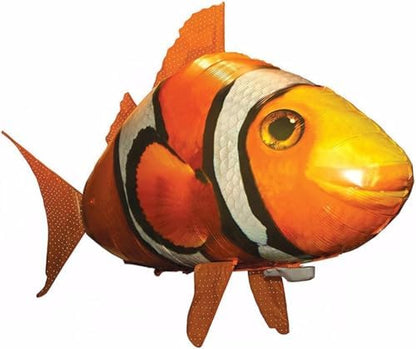 AUOK Remote Control Shark Toys Infrared RC Flying Clown Fish Balloon - Anti-Gravity Indoor Toy with Mid-Air Hovering for Fun Party Decorations &amp Gifts (Orange)