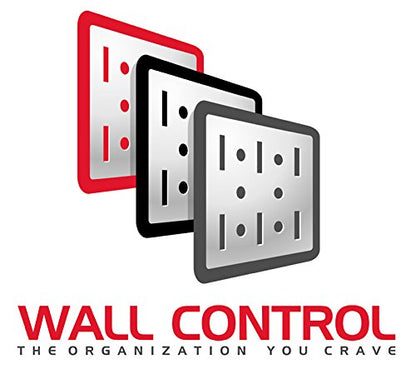Wall Control Shelf 9in Deep Pegboard Shelf Assembly Only for use Brand Slotted Pegboard - Black