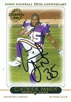 Sports Memorabilia Ciatrick Fason Autographed Football Card (Minnesota Vikings) 2005 Topps No.416 Rookie