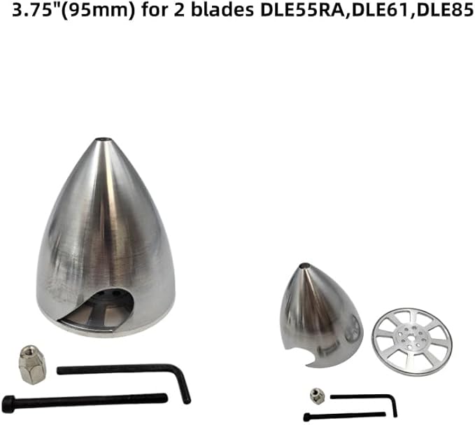 Metal Propeller Spinner Dia 70mm-127mm CNC Plane Spinner for DLE Gasoline Engine DLE20 DLE30 DLE55 DLE111 DLE222 RC Airplane (3.75 inch(95MM))